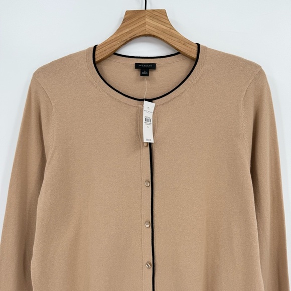 Ann Taylor Factory Contrast Trim Cotton Cardigan Size XL - Picture 5 of 10